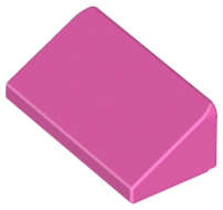 Lego (N) ~ Slope 30 1 x 2 x 2/3 ~ [Dark Pink]