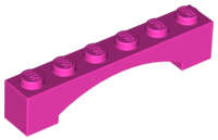 Lego (N) ~ Arch 1 x 6 Raised Arch ~ [Dark Pink]