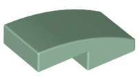 Lego (N) ~ Slope Curved 2 x 1 x 2/3 ~ [Sand Green]