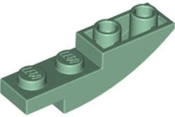 Lego (N) ~ Slope Curved 4 x 1 Inverted ~ [Sand Green]