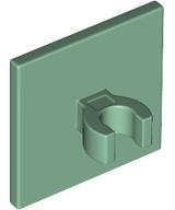 Lego (N) ~ Road Sign 2 x 2 Square with Open O Clip ~ [Sand Green]