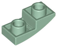 Lego (N) ~ Slope Curved 2 x 1 x 2/3 Inverted ~ [Sand Green]