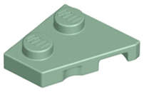Lego (N) ~ Wedge Plate 2 x 2 Left ~ [Sand Green]