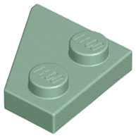 Lego (N) ~ Wedge Plate 2 x 2 Right ~ [Sand Green]