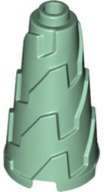 Lego (N) ~ Cone 2 x 2 x 3 Jagged - Step Drill ~ [Sand Green]