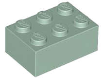 Lego (U) ~ Brick 2 x 3 ~ [Sand Green]