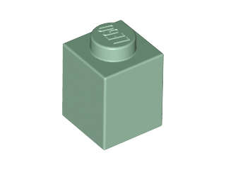 Lego (N) ~ Brick 1 x 1 ~ [Sand Green]