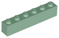 Lego (N) ~ Brick 1 x 6 ~ [Sand Green]