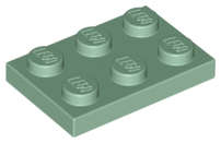 Lego (N) ~ Plate 2 x 3 ~ [Sand Green]