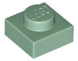 Lego (N) ~ Plate 1 x 1 ~ [Sand Green]