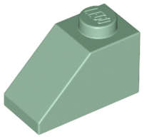Lego (N) ~ Slope 45 2 x 1 ~ [Sand Green]