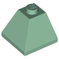 Lego (U) ~ Slope 45 2 x 2 Double Convex Corner ~ [Sand Green]