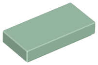 Lego (N) ~ Tile 1 x 2 ~ [Sand Green]