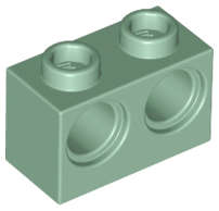 Lego (N) ~ Technic Brick 1 x 2 with Holes ~ [Sand Green]