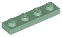 Lego (N) ~ Plate 1 x 4 ~ [Sand Green]