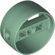 Lego (N) ~ Cylinder 4 x 4 x 1 2/3 with Pin Holes and Center Bar ~ [Sand Green]