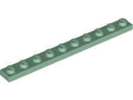 Lego (N) ~ Plate 1 x 10 ~ [Sand Green]