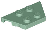 Lego (N) ~ Wedge Plate 2 x 4 ~ [Sand Green]