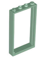 Lego (N) ~ Door Frame 1 x 4 x 6 with 2 Holes on Top and Bottom ~ [Sand Green]