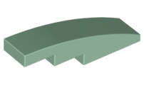 Lego (N) ~ Slope Curved 4 x 1 ~ [Sand Green]
