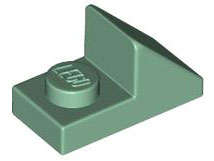 Lego (N) ~ Slope 45 2 x 1 with 2/3 Cutout ~ [Sand Green]