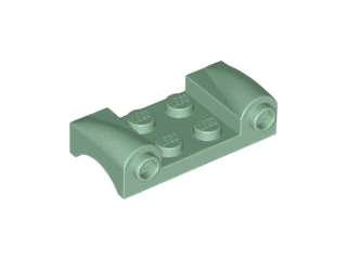 Lego (U) ~ Vehicle Mudguard 2 x 4 with Headlights and Curved Fenders ~ [Sand Green]