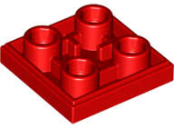 Lego (N) ~ Tile Modified 2 x 2 Inverted ~ [Red]