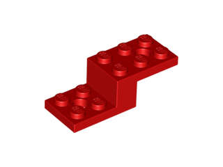 Lego (N) ~ Bracket 5 x 2 x 1 1/3 with 2 Holes and Bottom Tube ~ [Red]