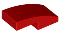 Lego (U) ~ Slope Curved 2 x 1 x 2/3 ~ [Red]