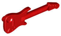 Lego (N) ~ Minifigure Utensil Musical Instrument Guitar Electric ~ [Red]