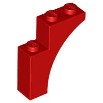 Lego (N) ~ Arch 1 x 3 x 3 ~ [Red]