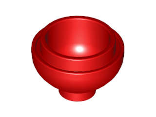 Lego (U) ~ Brick Round 2 x 2 Dome Bottom ~ [Red]