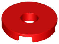 Lego (U) ~ Tile Round 2 x 2 with Hole ~ [Red]