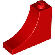 Lego (N) ~ Arch 1 x 3 x 2 Inverted ~ [Red]