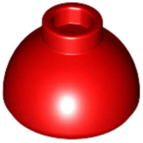 Lego (N) ~ Brick Round 1 1/2 x 1 1/2 x 2/3 Dome Top ~ [Red]