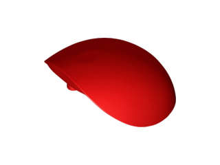 Lego (N) ~ Large Figure Armor Round Smooth ~ [Red]