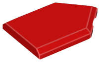 Lego (N) ~ Tile Modified 2 x 3 Pentagonal ~ [Red]