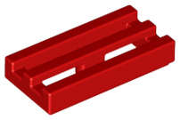 Lego (N) ~ Tile Modified 1 x 2 Grille with Bottom Groove ~ [Red]