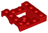 Lego (N) ~ Vehicle Mudguard 4 x 4 x 1 1/3 Double ~ [Red]