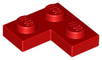 Lego (N) ~ Plate 2 x 2 Corner ~ [Red]