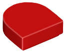 Lego (N) ~ Tile Round 1 x 1 Half Circle Extended ~ [Red]