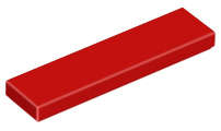 Lego (N) ~ Tile 1 x 4 ~ [Red]