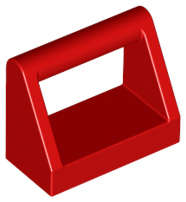 Lego (U) ~ Tile Modified 1 x 2 with Bar Handle ~ [Red]