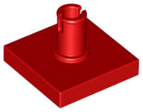 Lego (N) ~ Tile Modified 2 x 2 with Pin ~ [Red]