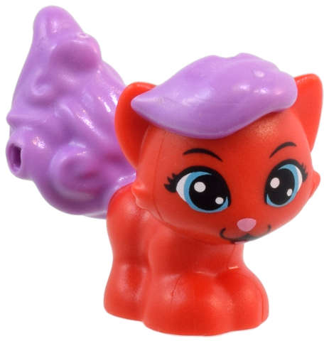 Lego (U) ~ Cat Whisker Haven Tales Ariel's Kitten with Molded Medium Lavender Hair and Bush ~ [Red]