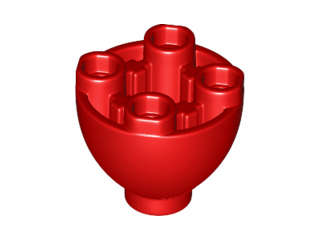 Lego (N) ~ Brick Round 2 x 2 Dome Bottom with Studs ~ [Red]