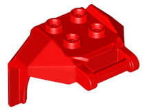 Lego (N) ~ Large Figure Armor Chest with 4 Studs and Bar Handle ~ [Red]