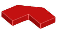Lego (N) ~ Tile Modified Facet 2 x 2 ~ [Red]