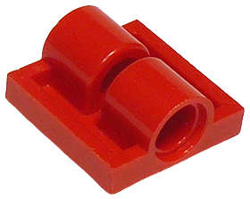 Lego (N) ~ Plate Modified 2 x 2 with Pin Holes ~ [Red]