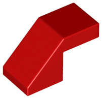 Lego (N) ~ Slope 45 2 x 1 with Cutout without Stud ~ [Red]